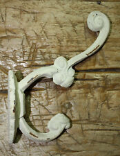 6 Cast Iron White Victorian Style Coat Hooks Hat Hook Rack Hall Tree SCHOOL picture