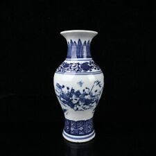 Old Chinese blue & white porcelain Hand Painted baby playing fish tail vase 8029 picture