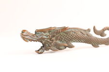  Chinese bronze handmade fish statue collectable tea pet netsuke pendant picture