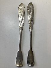 Berndorf Metal Factory BMF Silverplate Fish Knife Lot Of 2 (Monogrammed) picture