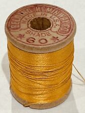 VINTAGE Silk Thread BELDING HEMINWAY Orange Gold Fly Fishing Tying Sewing 60 picture