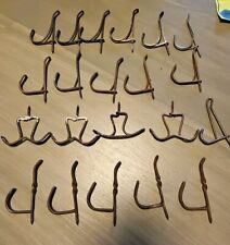  20  Vintage Wire Twisted  and Assorted Wall Coat Hooks picture