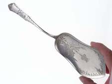 Antique Silver Thistle engraved Fish server picture