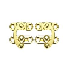 Hook Lock Clasp 32mmx28mm 1Set Zinc Alloy Swing Arm Right and Left Latch - fo... picture