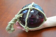 REPRODUCTION PURPLE GLASS FLOAT BALL WITH FISHING NET 5