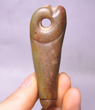 7CM Chinese Hongshan Culture Old Jade Carving Yu Pig Dragon Hook Gou Amulet picture
