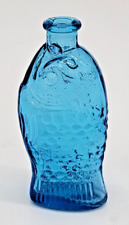 Bitters Light Blue Glass Bottle Fish Shaped Taiwan picture