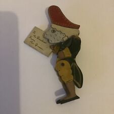 Articulated Talfourd Toys Alice In Wonderland Fish Footman Wooden Figure Rare picture