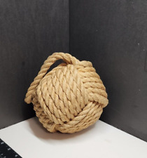 Large Knot Nautical Rope Ball Quality Fishing Boat Rope Door Stopper over 3 lbs picture