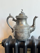 Vintage Antique Tea Coffee Pot Victorian With - Fish Lid Patina -Retro - Kitchen picture