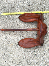 BOAT ANCHOR VINTAGE 12 INCHES TALL AND HAS A 10 ON IT. HEAVY VINYL COATED picture
