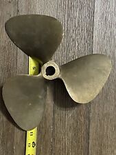 Vintage Boat 3 Blade Brass Propeller, Stannus, Aquatic, and Numbers On The Side. picture
