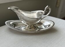 Gorham Newport Silverplate Gravy Boat With Attached Spill Plate picture