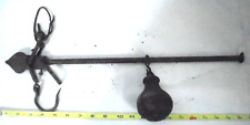 ANTIQUE WROUGHT IRON GAME / GRAIN WEIGHING HANGING CHAIN HOOK - 22 INCH picture