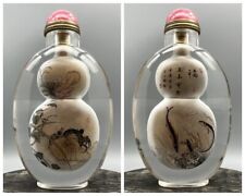 Collection China Beijing Glaze Inside Painting Lotus Fish Exquisite Snuff Bottle picture