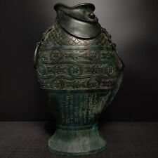 15.2'' Chinese Bronze Ware Dynasty Palace Pot Jar animal fish Bronze Pot Tank picture