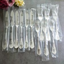 Christofle Marly 12pcs Silverplate Flatware Fish Knife Fish Fork Excellent picture
