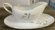 Cherry Blossom #1067 Fine China Gravy Boat And Underplate/Relish picture