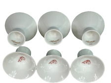 VTG Noritake Japan Footed Sake Sauce Cups Red Fish Set of 6 Porcelain Japanese picture