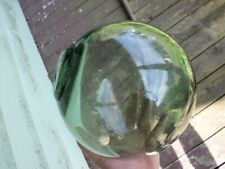 very large green glass fishing float picture