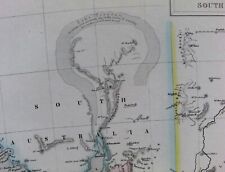 New South Wales Australia hook shaped Lake Torrens Gold 1853 Hughes scarce map picture