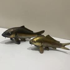 Carp Fish Metal statue 2 type Metalwork Figurine Japanese picture