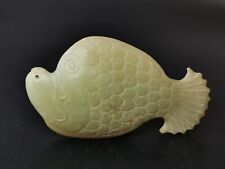 Chinese jade ornament fish figurine carving fish statue shaped pendant 玉鱼形佩 picture