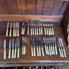 Job Lot Various Composite Handled EPNS Fish Cutlery - SOLD AS SEEN picture