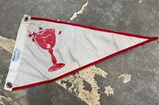 Vintage Taylor Cocktail Glass Boat Yacht Pennant Flag Nautical  18” Happy Hour picture