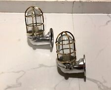 Japanese Naval Ship Light Newly Made In Bass & Aluminum Swan Neck Light 2 Pcs picture