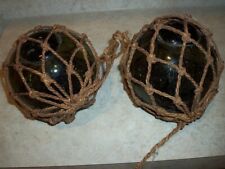 lot of 2 british made olive green 4 inch fishing floats picture