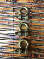 LOT OF 3  SOLID BRASS BOAT HARDWARE CLEVIS VERY GOOD CONDITION 2-1/2