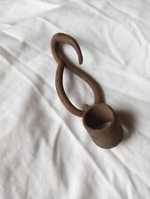 ANTIQUE END OF A SINGLE TREE HOOK LOOPED HOOK FORGED Primitive Blacksmith Farm picture