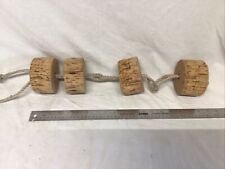 Lot (4) Vintage Marine Commercial Fish Net Buoy Round Cork picture