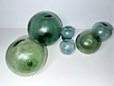 Lot of 6 Japanese Glass Fishing Float Japan Ball Floats Balls - Great Condition picture