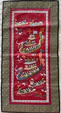 Vintage Chinese Embroidered Silk Tapestry  100 Children In Dragon Boats 26