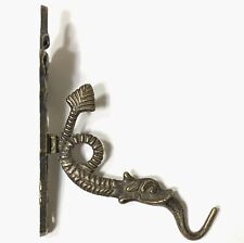 Vintage Antique Brass Wall Hook Fish Whale Koi Man Woman People Couple picture