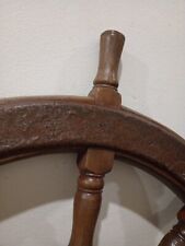 antique boat steering wheel 8 spoke picture