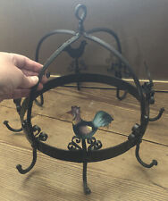 Rooster Round Wrought Iron 8 Hook Potrack 12x12â€� Farm Pot Rack picture