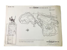 Vintage Trout Lake Vilas County Wisconsin Survey Map Clarkson Map Co. picture