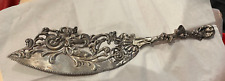 Antique Sterling Silver Swirl Fish Design Serving Fish - Cake Knife  - 180.9 Gr picture