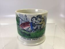 Staffordshire Early 19th Century Childs Mug Transferware Fishing Party picture