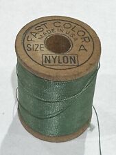 Vintage Nylon Thread HEMINWAY & BARTLETT Camo Green Fly Fishing Tying Sewing 476 picture