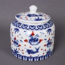 Old Chinese porcelain color Painted Fish & algae pattern jar pots teapot 504 picture