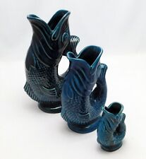 Dartmouth Devon Gurgle Fish Jugs - Blue Glaze picture