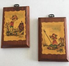 No Fishing /Keep Out Set of 2 Wooden Plaques with Hooks picture