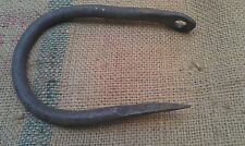 ANTIQUE WROUGHT IRON HAND FORGED HUGE HOOK picture