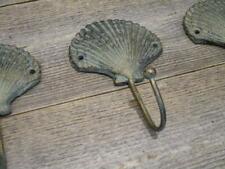 Antique Cast Iron Metal Wall Hooks Sea Shell Hat Coat Towel Hanging Rustic picture