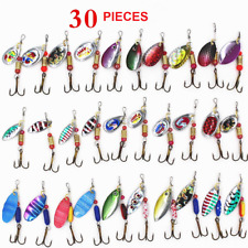 30 PCS Fishing Lures Metal Spinner Baits Bass Tackle Crankbait Trout Spoon Trout picture