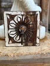 Vintage Old  Wooden Hand Carved Floral White Paint Wall Hanging Hook Hanger picture